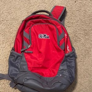 Red Ole mis printed Under Armor backpack